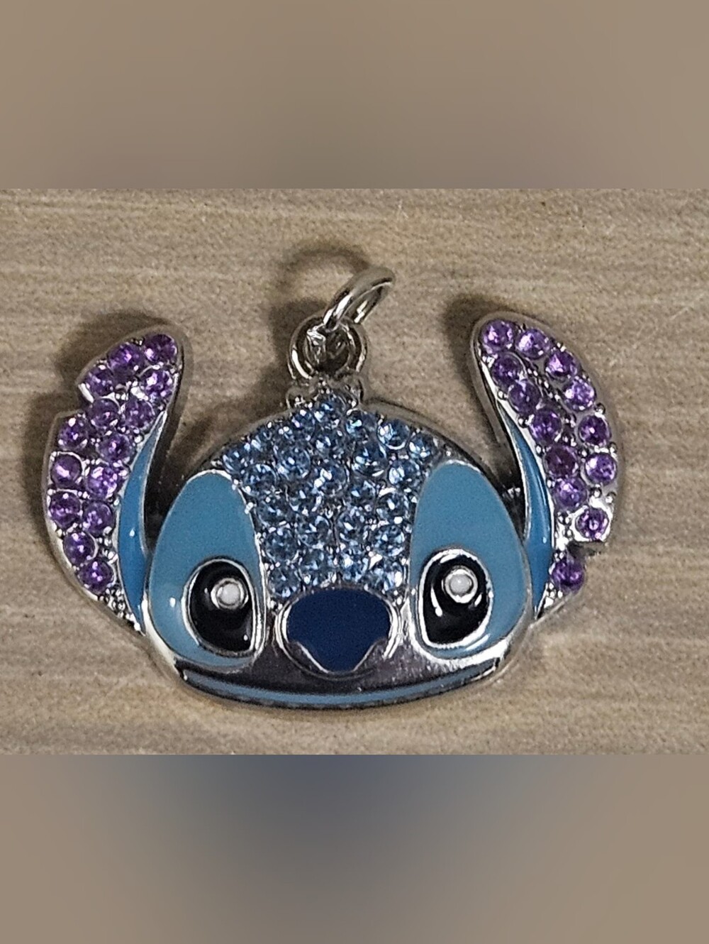 Disney Silver Stitch Bling Charm Lilo & Stitch Crystals Enamel